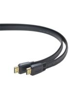 PremiumCord HDMI High Speed + Ethernet plochý kabel, zlacené konektory, 3m