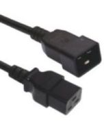 PremiumCord Kabel síťový prodlužovací 230V 16A 1,5m, konektory IEC 320 C19 - IEC 320 C20