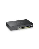 Zyxel GS2220-10HP,EU region,8-port GbE L2 PoE Switch with GbE Uplink (1 year NCC Pro pack license bundled)