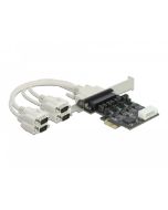 Delock PCI Express Karta na 4 x Sériový RS-232 se zdrojem napětí 5 V / 12 V