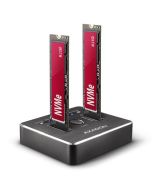 AXAGON ADSA-M2C, USB-C 3.2 Gen 2 - 2x M.2 NVMe SSD CLONE MASTER dokovací stanice