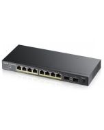 Zyxel GS1100-10HPv2, unmanage PoE 8x Gigabit, 2x Fiber Uplink, 120 Watt PoE