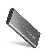 AXAGON EEM2-SG2, USB-C 3.2 Gen 2 - M.2 NVMe & SATA SSD kovový RAW box, bezšroubkový, stříbrný