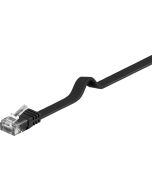 PremiumCord Plochý patch kabel UTP RJ45-RJ45 CAT6 7m černá