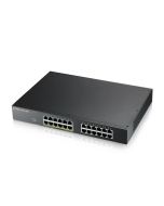 Zyxel GS1915-24EP, 24-port GbE, 12 port PoE, 130 Watt 802.3at, rackmount, Smart hybrid mode Switch, standalone