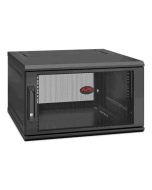 APC NetShelter 6U Wallmount Rack Enclosure Cabinet Single Hinged Server Depth