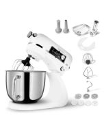 Salente DigiChef+, kuchyňský robot, mísa 6 litrů, celokovový, masomlýnek, digitální displej, bílý